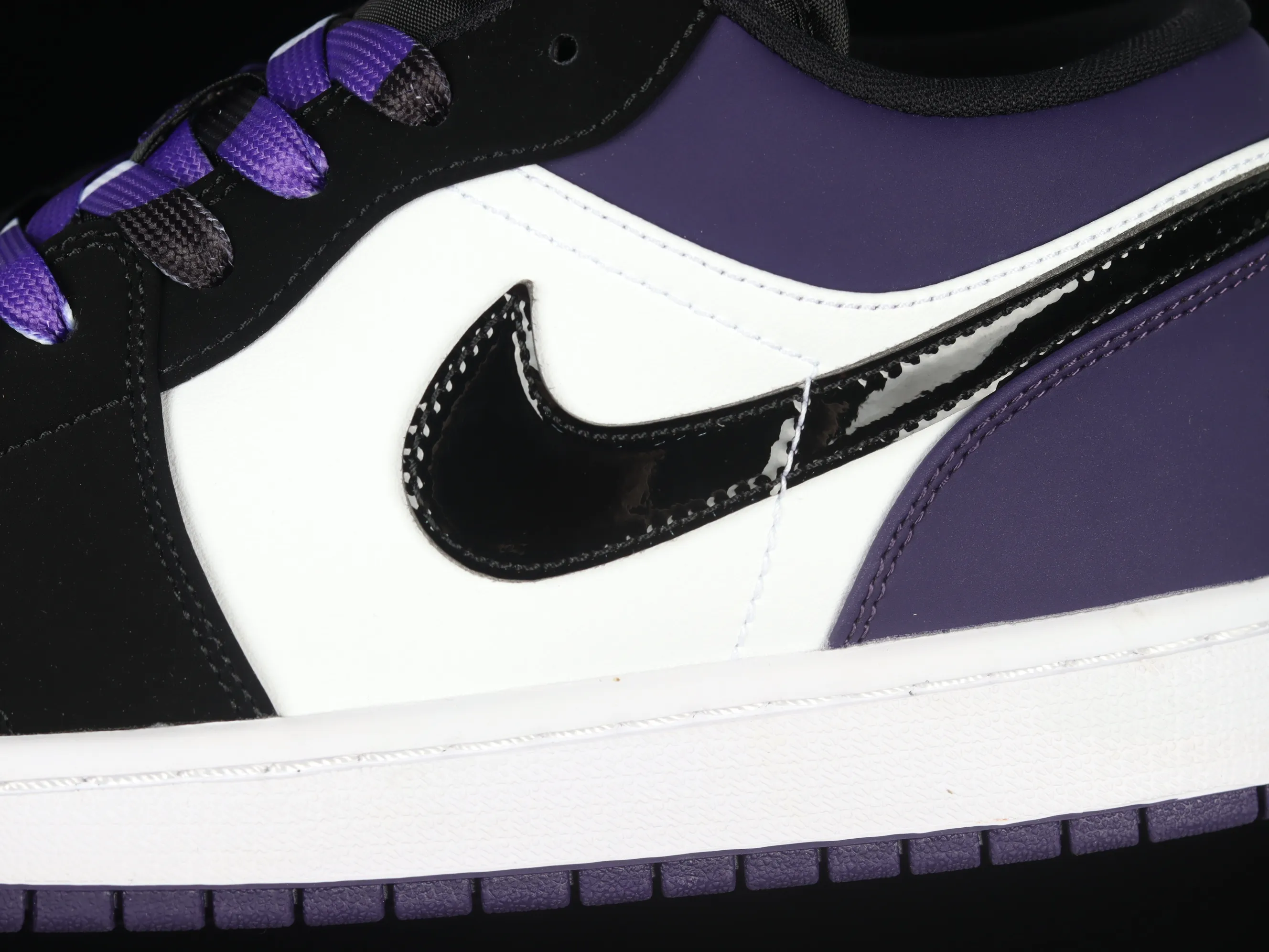 All categories Air Jordan Jordan series basketball shoes Air Jordan 1 Low Air Jordan 1 Low "Court Purple" AJ1 Joe 1 new black and purple toe 553558-125